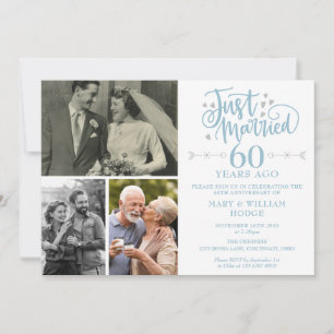 Convite Acaba de Casar Aniversário de 60 anos de Casamento