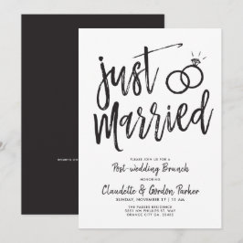 Convite Acabamos de nos Casar Roteiro para Brunch Pós-Casa