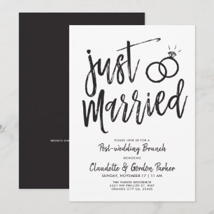 Convite Acabaram de Casar Roteiro para Brunch Pós-Casament