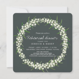 Convite Acacia art floresce verde antes do ensaio de casam