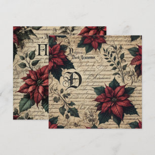 Convite Academia Dark Imprimível Poinsettia