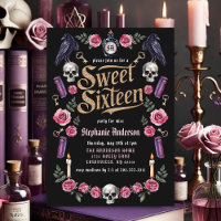 Academia Sombria Dourada Floral Sweet 16