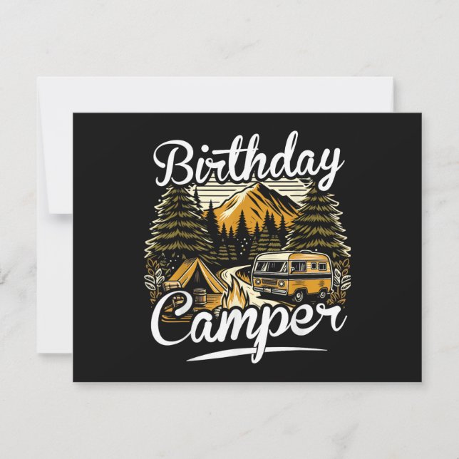 Convite Acampamento de Aniversário (Frente)