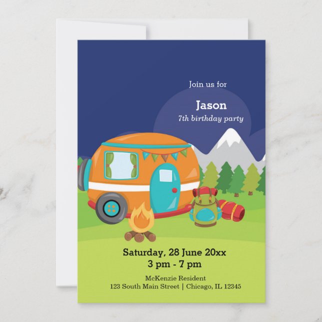 Convite Acampamento de Verão (Frente)