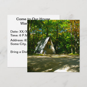 Convite Acampamento em uma cabine A