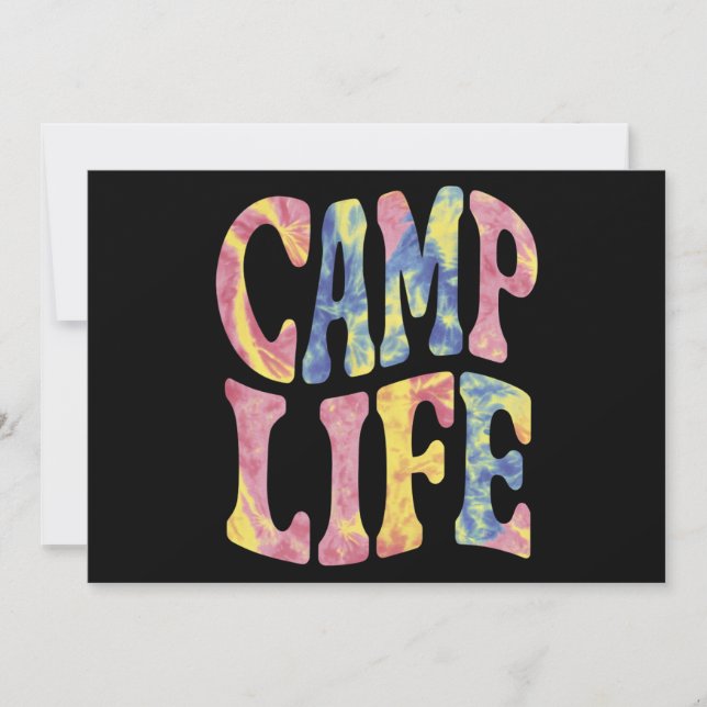 Convite Acampamento Meninas de Verão Vida de Acampamento T (Frente)