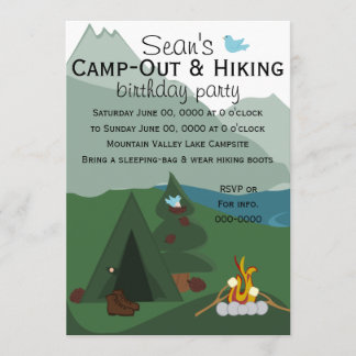 Convite Acampamento Mountainscape