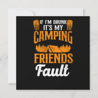Convite Acampamento Se Bebado IM É Minha Falha De Amigos D