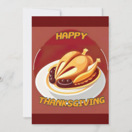 Convite ação de agradecimento feliz