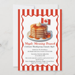 Convite Ação de Graças ao Estilo Canadá | Brunch Maple Mor