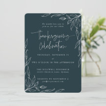 Ação de Graças da Elegante Spruce Modern Leaf Moti