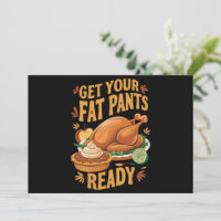 Ação de Graças Engraçada Prepare Seu Calção Gordo 