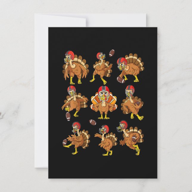 Convite Ação de Graças entre os jogadores de futebol turco (Frente)