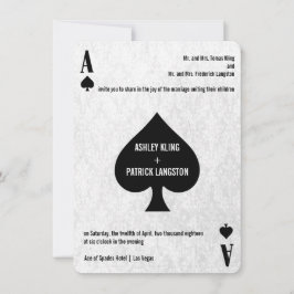 Convite Ace of Spades Modern Chic Weditation