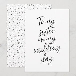 Convite Acessível Para minha irmã no dia do meu casamento