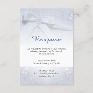 Convite Acomodação de Recepção de Casamento White Bow 2-em