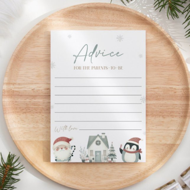 Convite Aconselhamento De Chá de fraldas De Natal Para O C (Criador carregado)