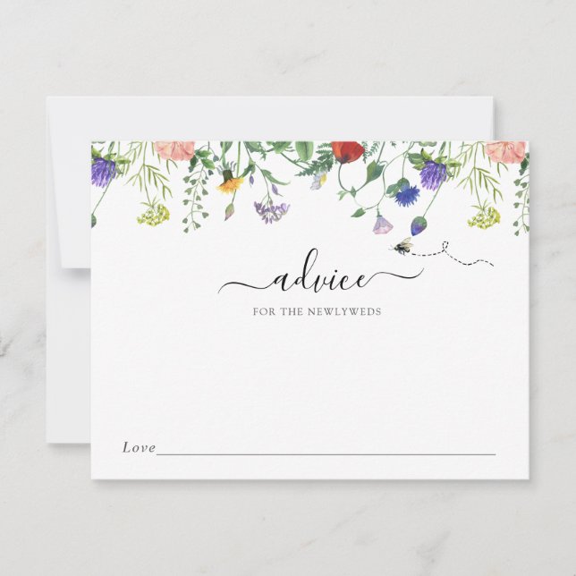 Convite Aconselhamento de Flor Selvagem e Abelhas para o C (Frente)