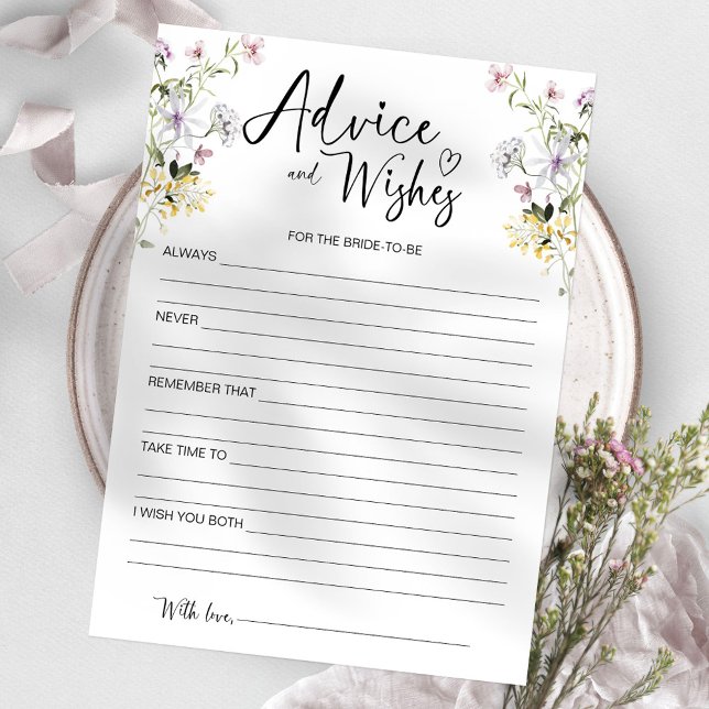 Convite Aconselhamento e Desejos de Flores Selvagens para  (Criador carregado)