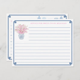 Convite Aconselhamento Elegante, Cor-De-Rosa E Azul-Marinh