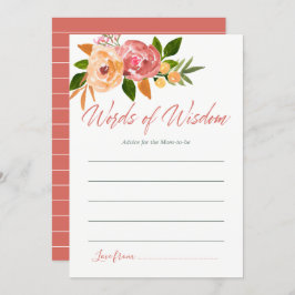 Convite Aconselhamento floral em aquarela para o Chá de fr