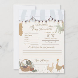 Convite Aconselhamento Fresco Fazenda para Bebê no Mercado