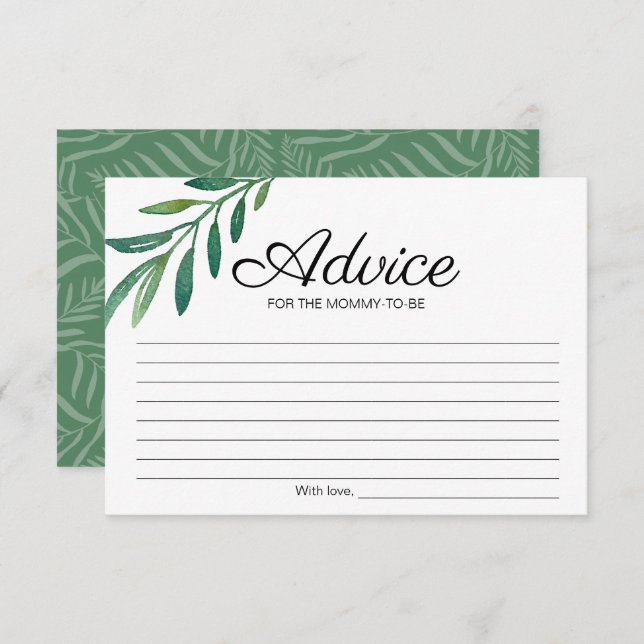 Convite Aconselhamento para Chá de fraldas de Mamãe-a-ser- (Frente/Verso)