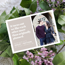 Convite Acontece que Engraçado Citação Casamento Salve a D