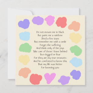 Convite Acordar/Memorial Personalizável — Poema do Arco-Ír