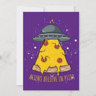 Convite Acredite em Pizza Alienígena