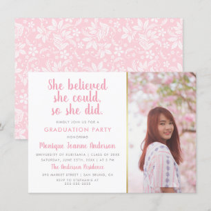 Convite Acreditou que poderia assim que fez a graduação 