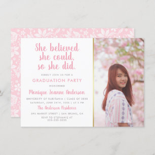 Convite Acreditou que poderia assim que fez a graduação da