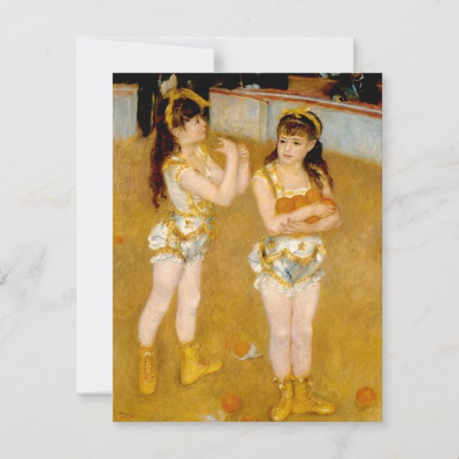 Convite Acrobats de Renoir no Cirque Fernando (1879) (Frente)