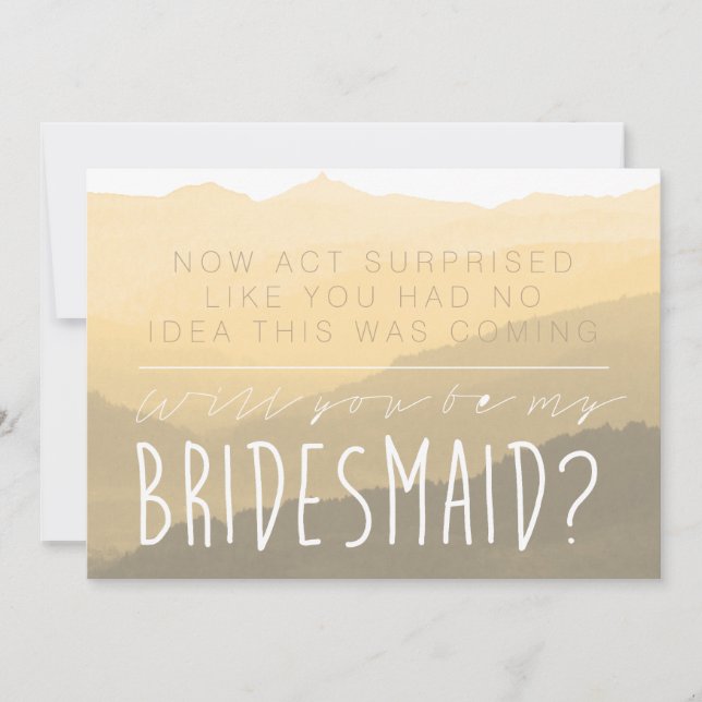 Convite Act Surprise | Be My Bridesmaid Card (Frente)