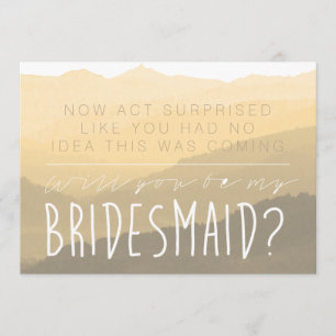 Convite Act Surprise   Be My Bridesmaid Card