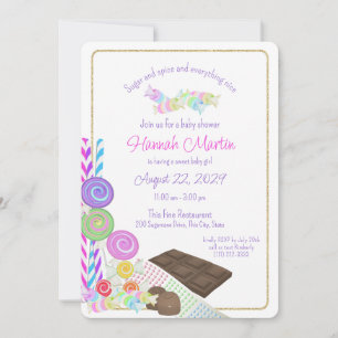 Convite Açúcar e Arroz Doces Bebê