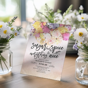 Convite Açúcar e especiarias de Chá de fraldas flexível e 