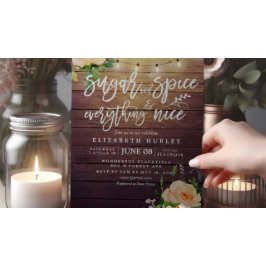Convite Açúcar e especiarias de Chá de fraldas flexível e 