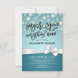 Convite Açúcar e especiarias do Chá de fraldas moderno e t