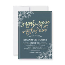 Açúcar e especiarias do Chá de fraldas moderno e t