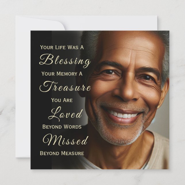 Convite Add Photo Custom Memorial Invitation (Frente)