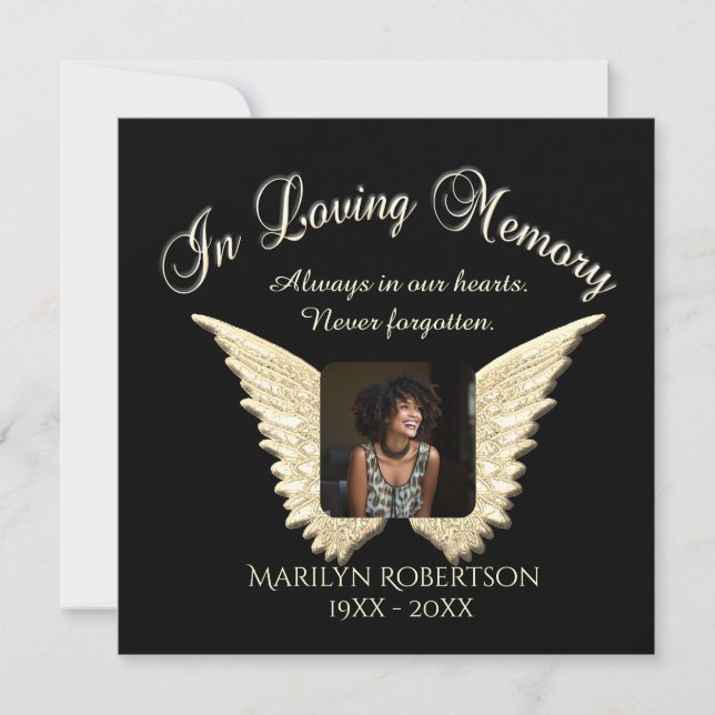 Convite Add Photo Custom Memorial Invitation (Frente)