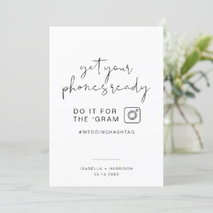 Convite ADELLA Modern Minimal A Hashtag Gram Wedding