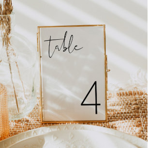 Convite ADELLA - Número de Tabela Simples Minimalista Mod