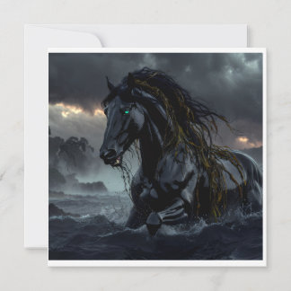 Convite Adesivo de Cavalo de Fantasia Sombria – Storm Stal