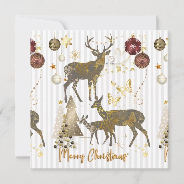 Convite Adesivo de Impressão de Natal Boganhues (Frente)