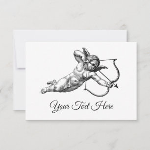 Convite Adesivo Etiqueta Amor Cupido Querubim Vintage