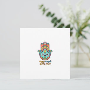 Convite Adesivo Mão Hamsa Kawaii Marroquina Fofa