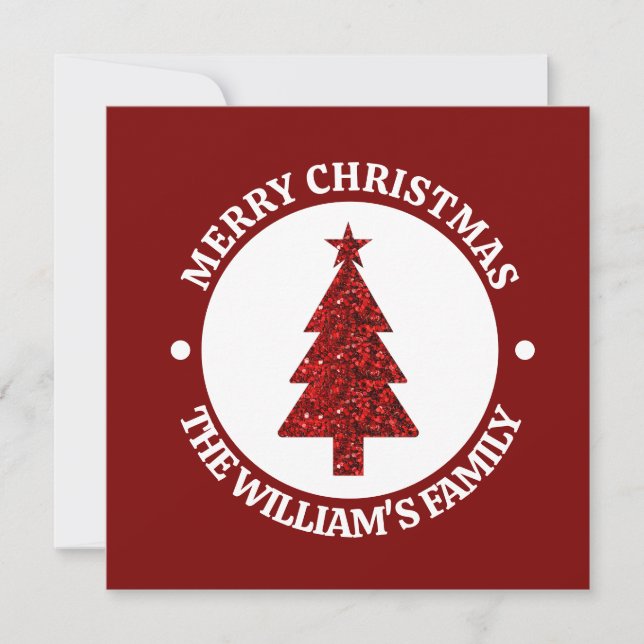 Convite Adesivo Personalizado Feliz Natal (Frente)