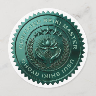 Convite Adesivo selo personalizado DIY 3D Reiki Master com